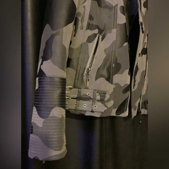 Denim 4Us Camouflage Moto Jacket NEW - Picture 6 of 11